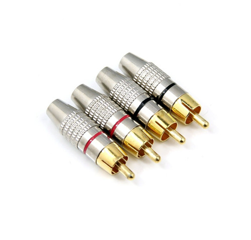 Pcs metel rca phono male - metel,