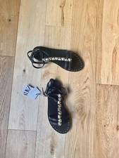 Zara Black Leather Embellished