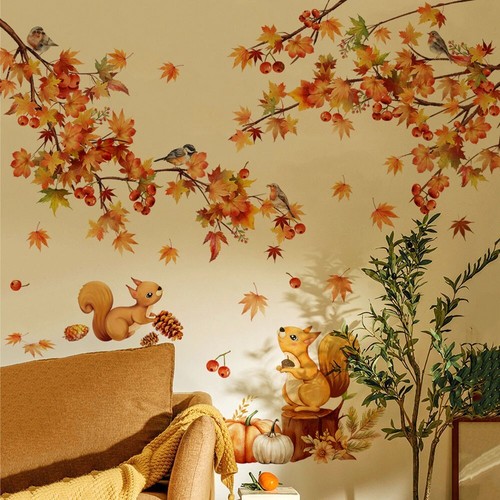 Large maple leaves decals - leaves,