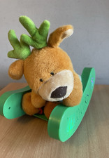 Musical Rocking & Lights Christmas Reindeer On Sleigh Toy - Plays Sleighride