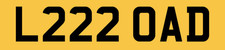 LOAD NUMBER PLATE L222 OAD