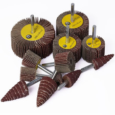 24-Pack 80 Grit Cone Shape Abrasive Flap Wheel Sander with 1/4" Shank