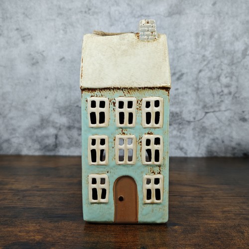 Village pottery tealight - village,