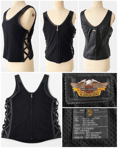 Harley davidson black - black, leather