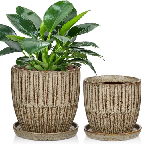 Ceramic plant pots set 2 - ceramic,