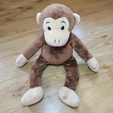 Sainsburys Brown Chimp Monkey Baby Comforter Soft Plush Beanie Toy 11 Inch 