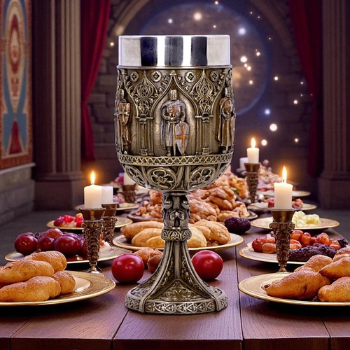 Templar knight goblet - knight, medieval