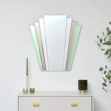 Green & Mocha Glass Art Deco