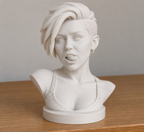 Miley bust statue singer - miley,