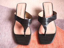 HEELED FLIP FLOP LEATHER