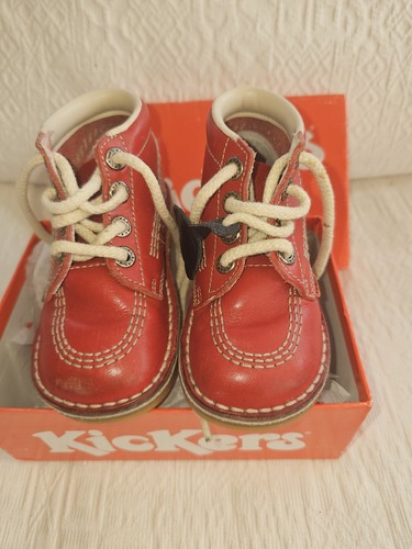 Vintage red leather kickers - red,
