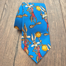 Looney Tunes Vintage Suit Necktie Tie Vincent 100% Silk Wile E Coyote