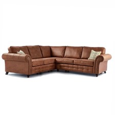 Suede Leather Corner Sofa 3 2