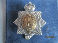 BRITISH ARMY 1st KING'S DRAGOON GUARDS KINGS CROWN  BI-METAL CAP BADGE