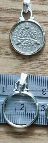 Silver gold 20mm coin - silver/gold,