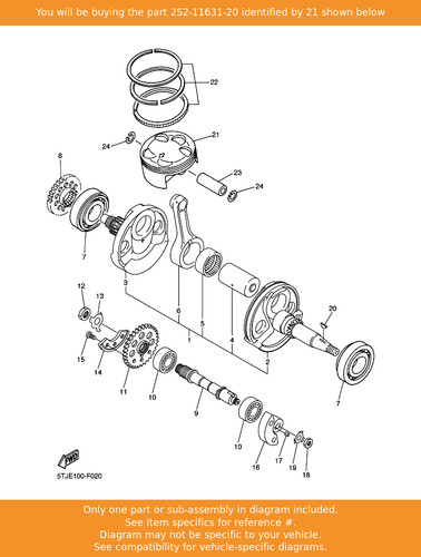 Yamaha piston - yamaha, (std)