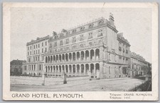 PLYMOUTH Devon The Grand Hotel Postcard, Postmarked 1915