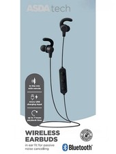 Asda Tech Wireless Earbuds Bluetooth in Black RRP £9.99