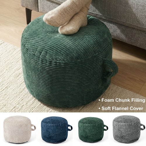 Round pouf ottoman - round,