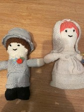 Bride and Groom hand knitted