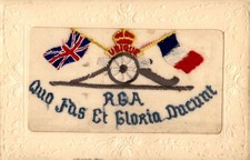 Ww1 embroidered silk postcard - embroidered,