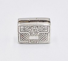 VINTAGE STERLING SILVER GEORGIAN STYLE SATCHEL VINAIGRETTE 20th Century