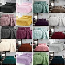 Cuddles Fluffy Fur Fleece Duvet Cover Alaska Teddy Thermal Warm Cosy Bedding Set