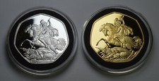 Pair of ST GEORGE & THE DRAGON