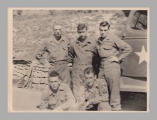 WW2 Photo U.S. Army GIs Tank Battalion Military Vehicle Oscar Burkey Technician