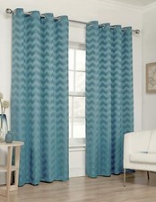 ZIG ZAG KINGFISHER CURTAINS