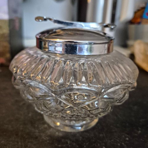 Vintage cut glass sugar - cut,