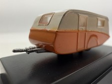N Gauge Oxford Diecast Orange/Cream Caravan NCV001 - Boxed