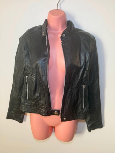 Outer edge black real leather - outer,