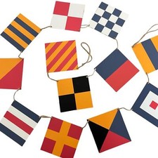 Wooden maritime signal flags