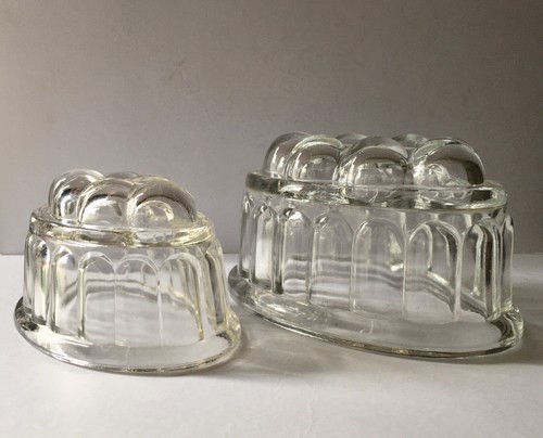 Vintage glass jelly moulds - glass,