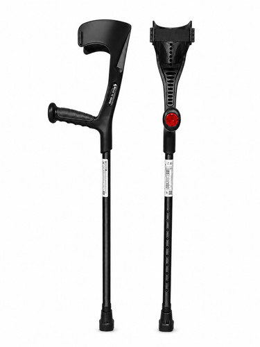 Pair black forearm crutches - pair,