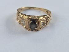 Vintage 10k Solid Gold Onyx