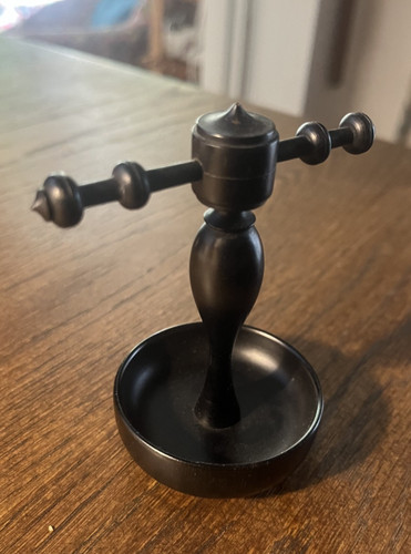Antique ebony ring tree - antique,