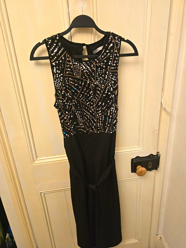 Oasis black sequin geometric - sequin,