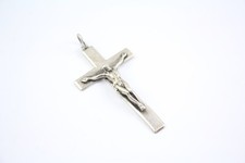 Sterling Silver Crucifix Pendant Mid Century Detail (25g)