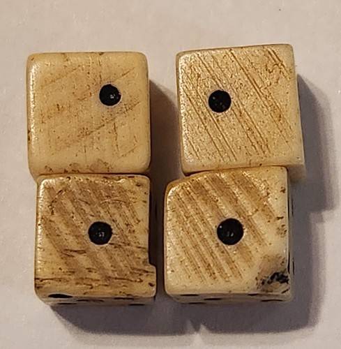 Antique bone dice - antique,