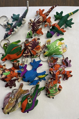 Sand animal key chains lizard - sand,