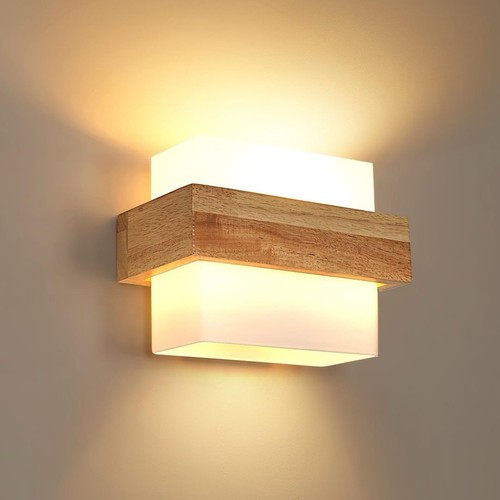 Modern wooden wall lights - 2x,