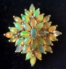 Ethiopian Wello Opal Ring Sterling Silver  size L