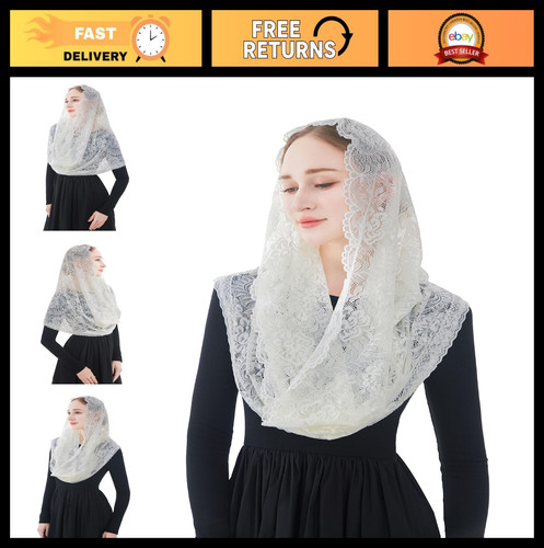 Soft lace chapel veil - lace,