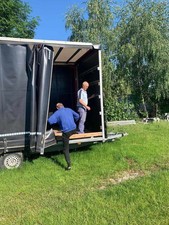 Flat Bed Curtain Sider Trailer Car Transporter 3500 Kg Heavy Duty