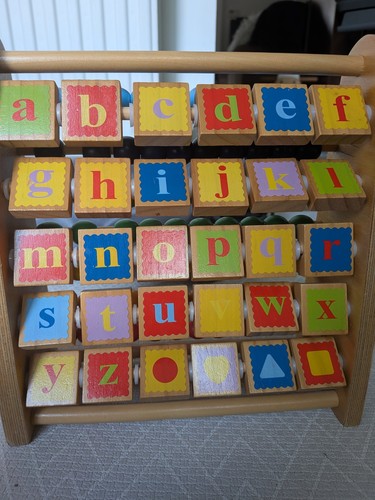 Wooden alphabet and bead - wooden,