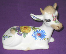 VINTAGE RARE 4"  CORN FLOWERED SZEILER COW