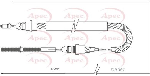 Apec front brake - cable, for