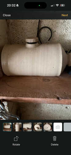Vintage stoneware pint - stoneware,